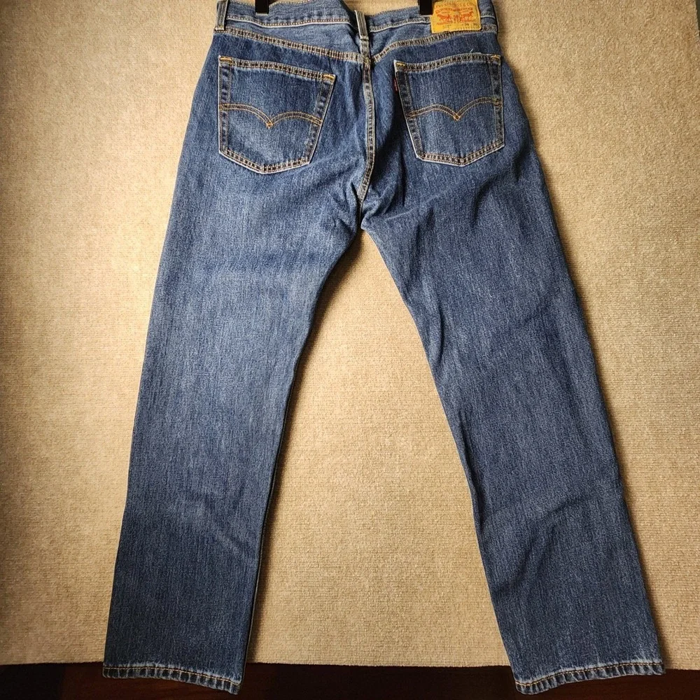 Levi's‎ 505 Regular Fit Jeans Mens 36x30 Blue Excellent Straight Leg Denim